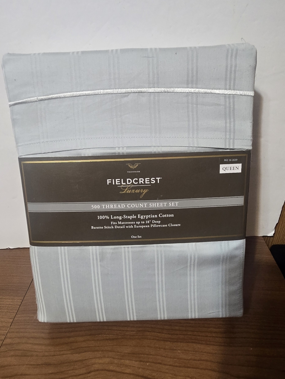 Fieldcrest Luxury 500-Thread Count Queen Sheet Set - Light Gray